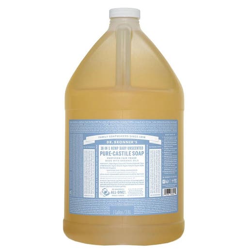 Dr. Bronner s 18-In-1 Hemp Pure-Castile Soap Baby Unscented 3.8L