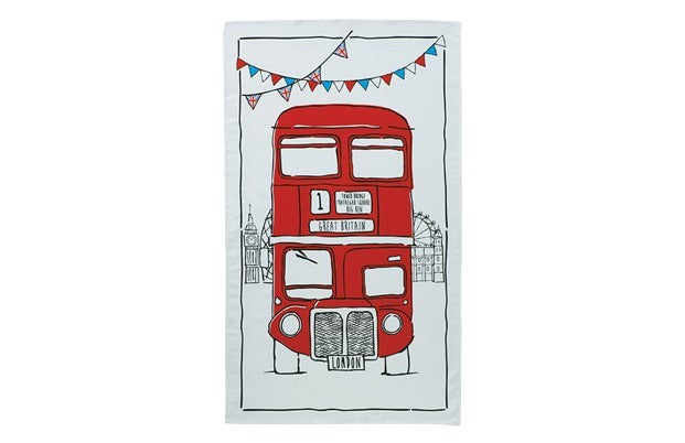 Wholesale London Bus Tea Towel- Bulk