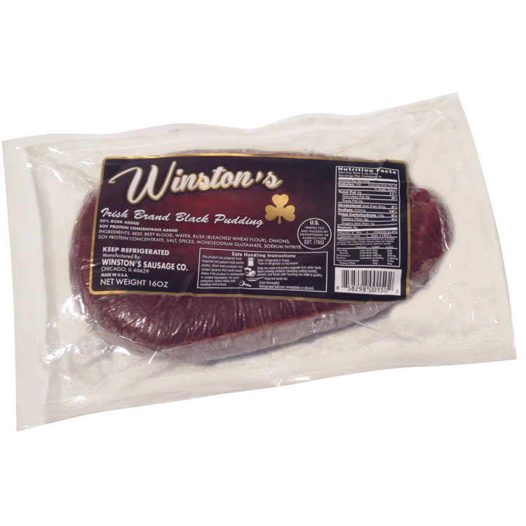 Wholesale Winston's Black Pudding 16oz (454g) *FROZEN- Bulk