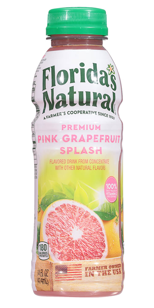 Florida Natural 12/14 Oz Pink Grapefruit Splash