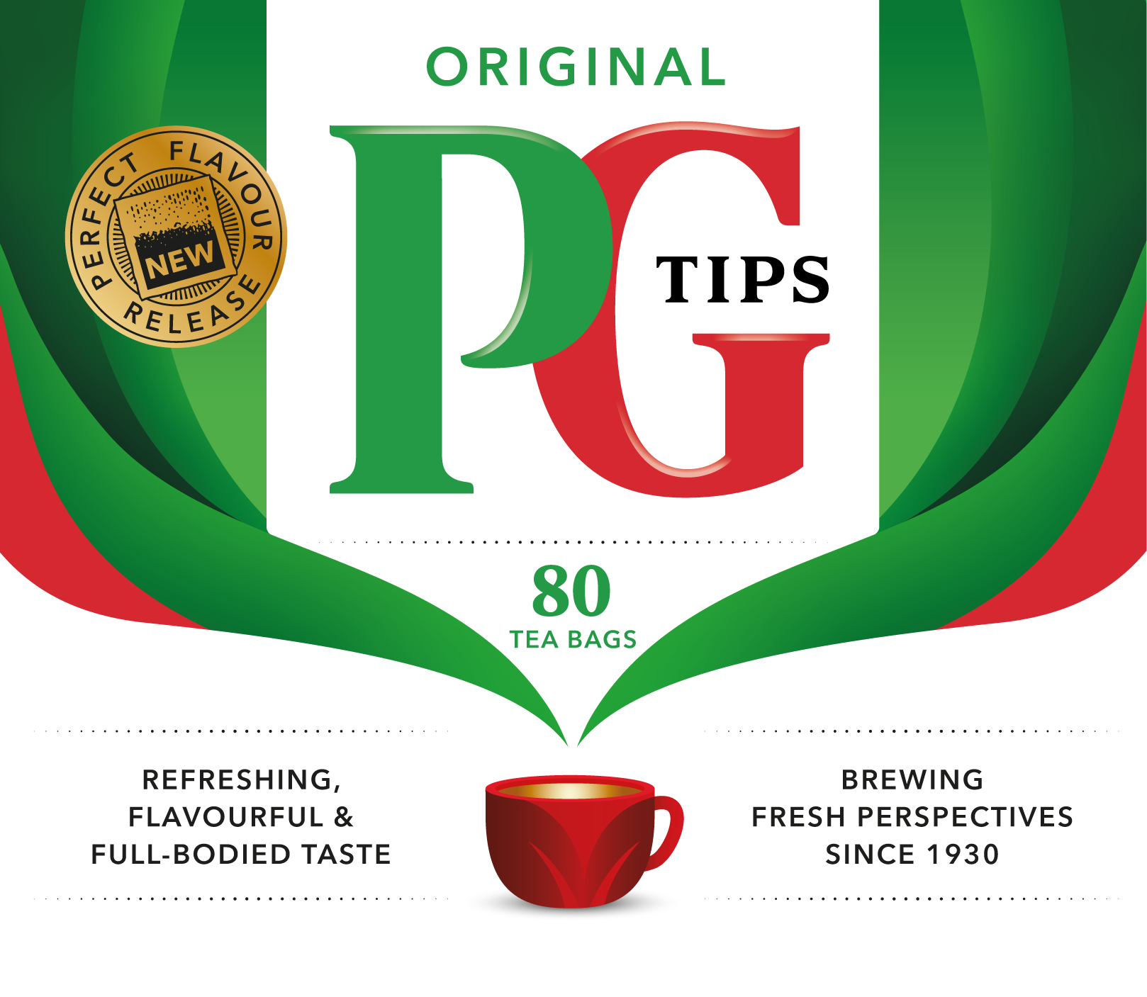 Wholesale PG Tips Teabags, 80ct 8.18oz (232g)- Bulk