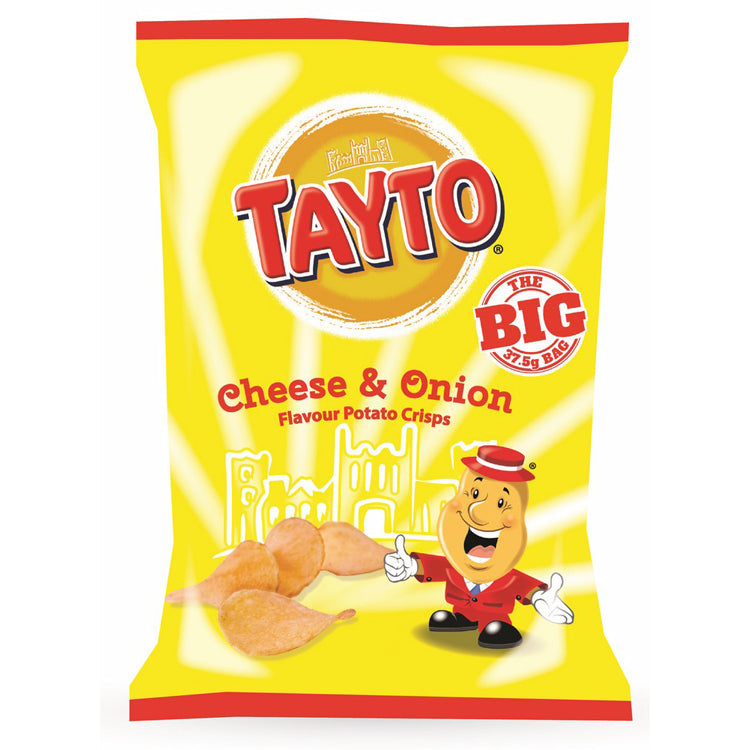 Wholesale Tayto Cheese & Onion Crisps 1.15oz (32.5g)- Bulk