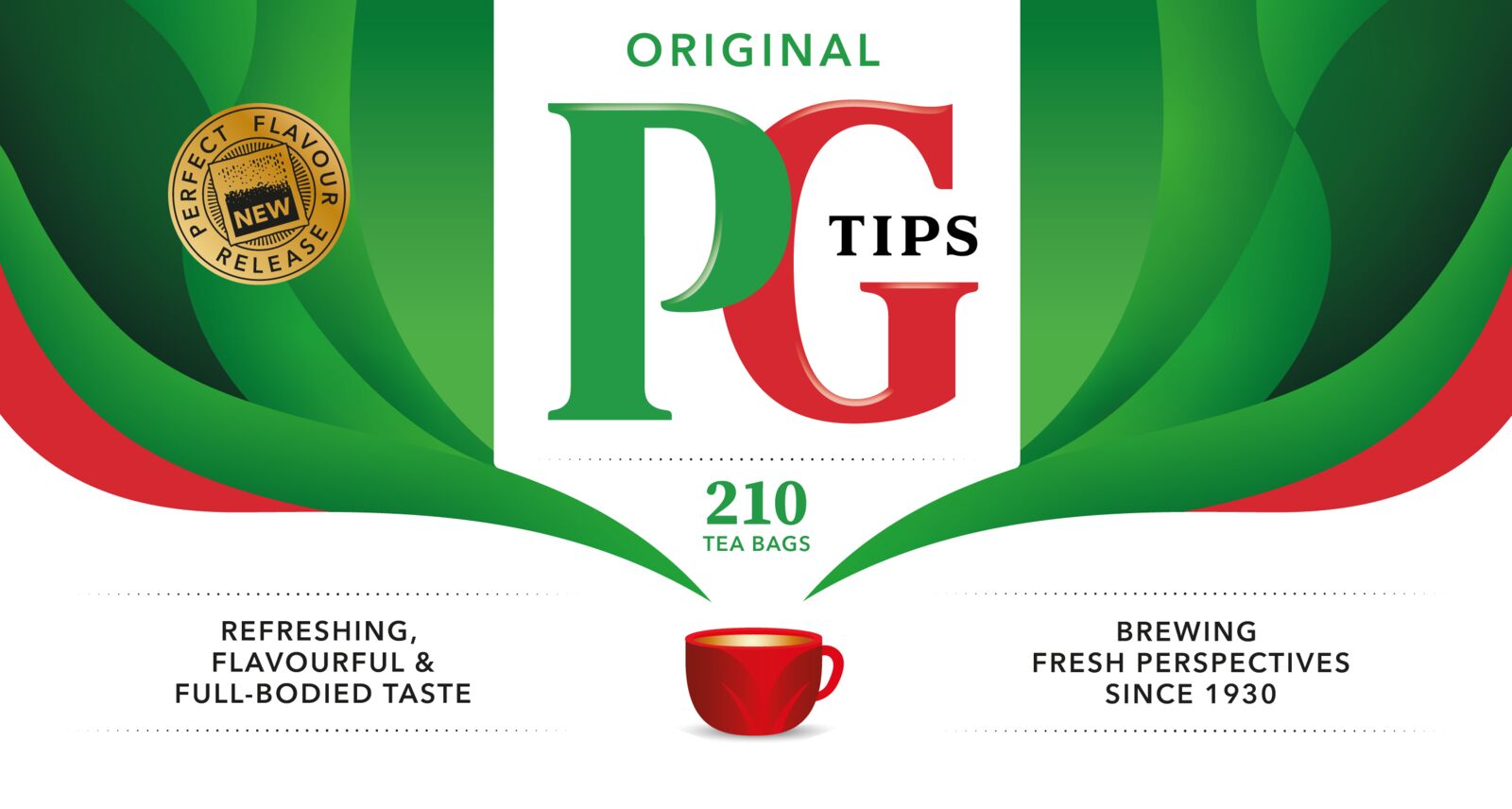 Wholesale PG Tips Teabags, 210ct 21.48oz (609g)- Bulk
