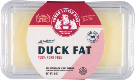 Les Trois Petits All Natural Duck Fat 6oz 6ct