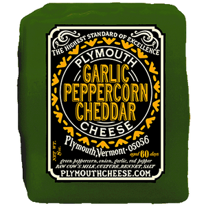 Plymouth Artisan Cheese Garlic Peppercorn cheese 8oz 12ct