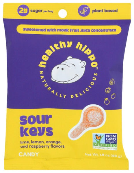 Healthy Hippo Sour Keys Candy 1.8 oz
