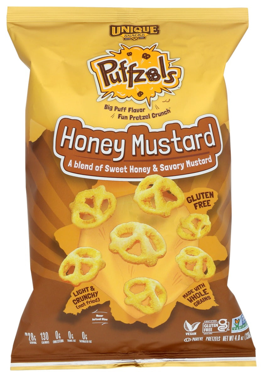 Unique Honey Mustard Puffzels Snacks 4.8 Oz