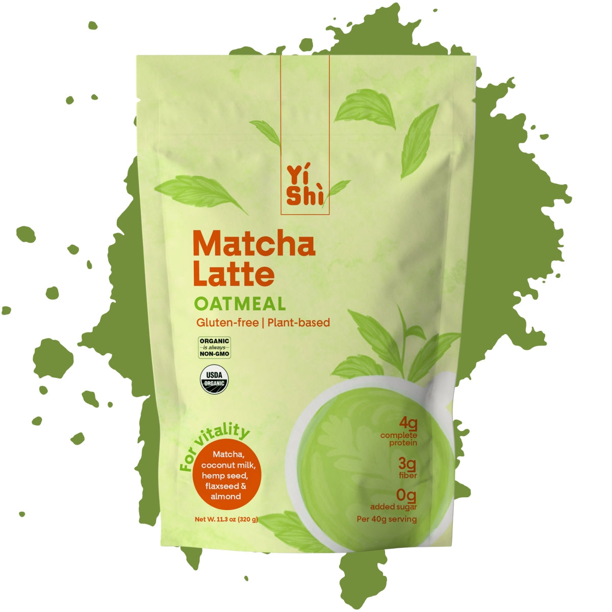 Yishi Matcha Latte Oatmeal 8.5 Oz