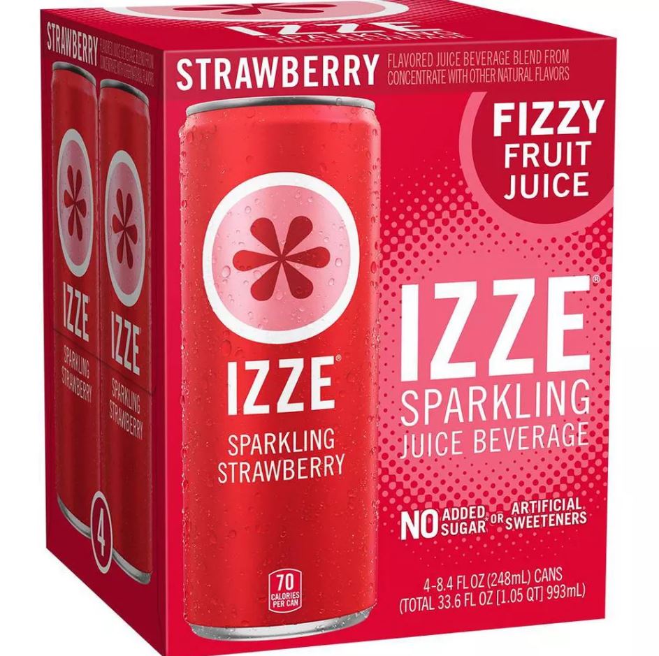 Izze Strawberry Sparkling Juice 33.6 Fl Oz