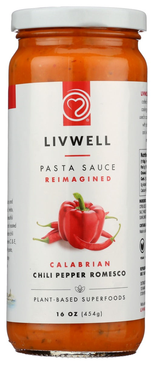 Livwell Foods Calabrian Chili Pepper Romesco Sauce 16 oz