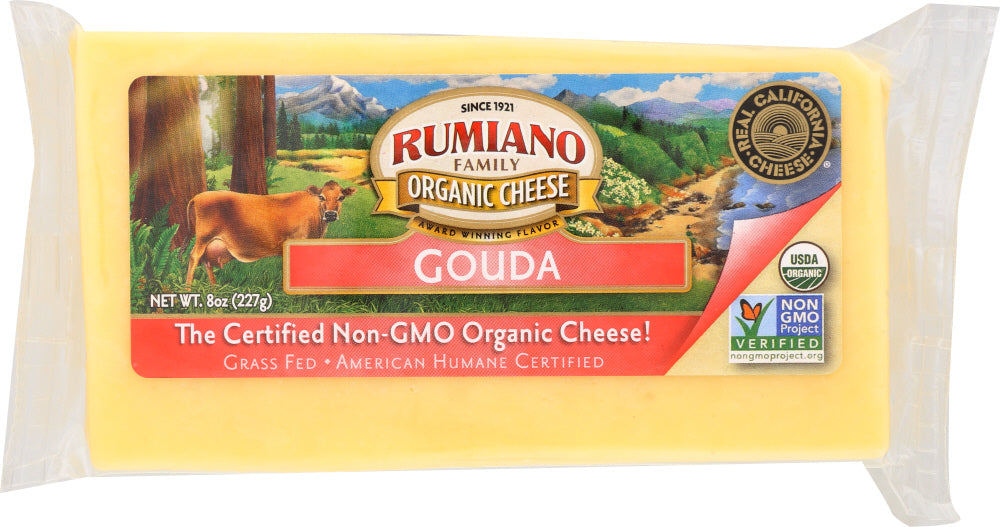 Rumiano Family Organic Gouda Cheese Bar 8 Oz