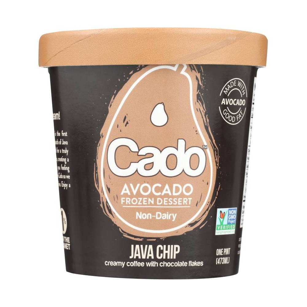 Cado Non-Dairy Avocado Frozen Dessert Java Chip 16 oz Tub