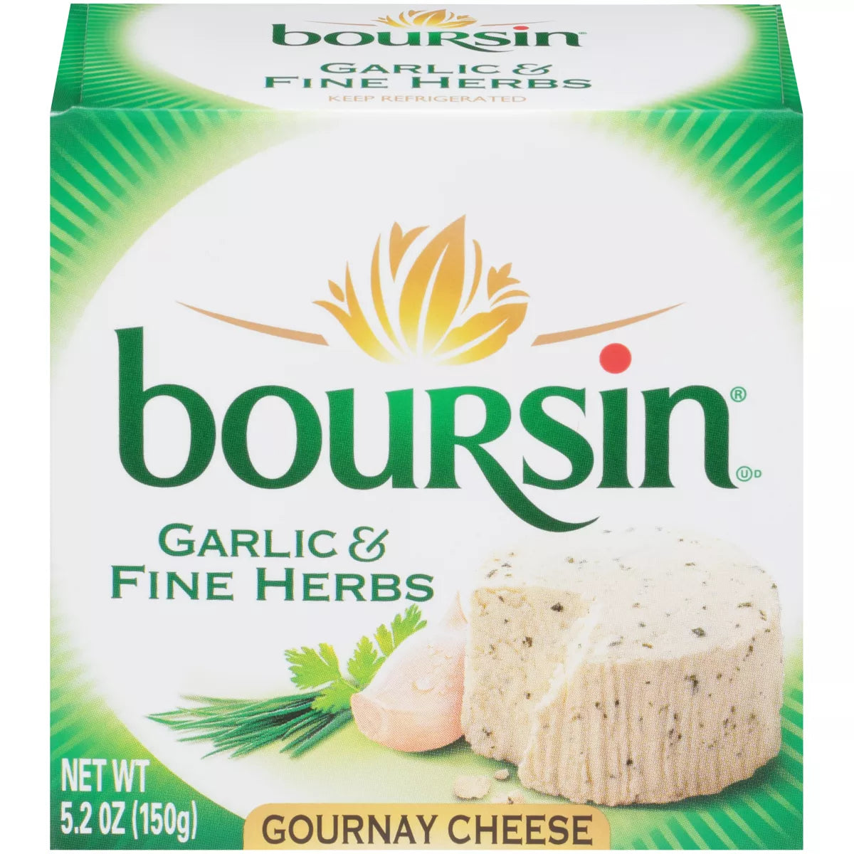 Boursin Garlic And Herb Puck Cheese 5.2oz 12ct