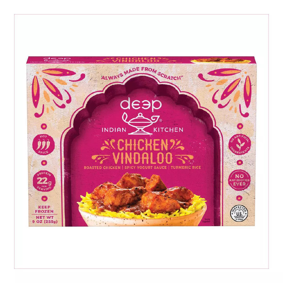 Deep Chicken Vindaloo W/Tumeric Rice 9 oz