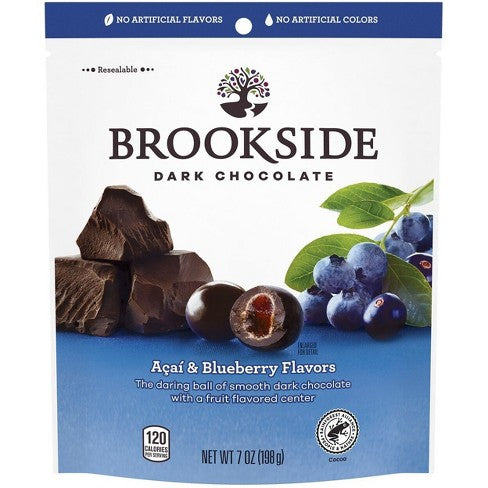 Brookside Fruit Acai & Blueberry Dark Chocolate Pieces 7 Oz Bag