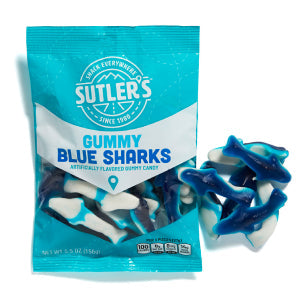Sutler's Blue Shark Gummies 5.5 Oz Bag