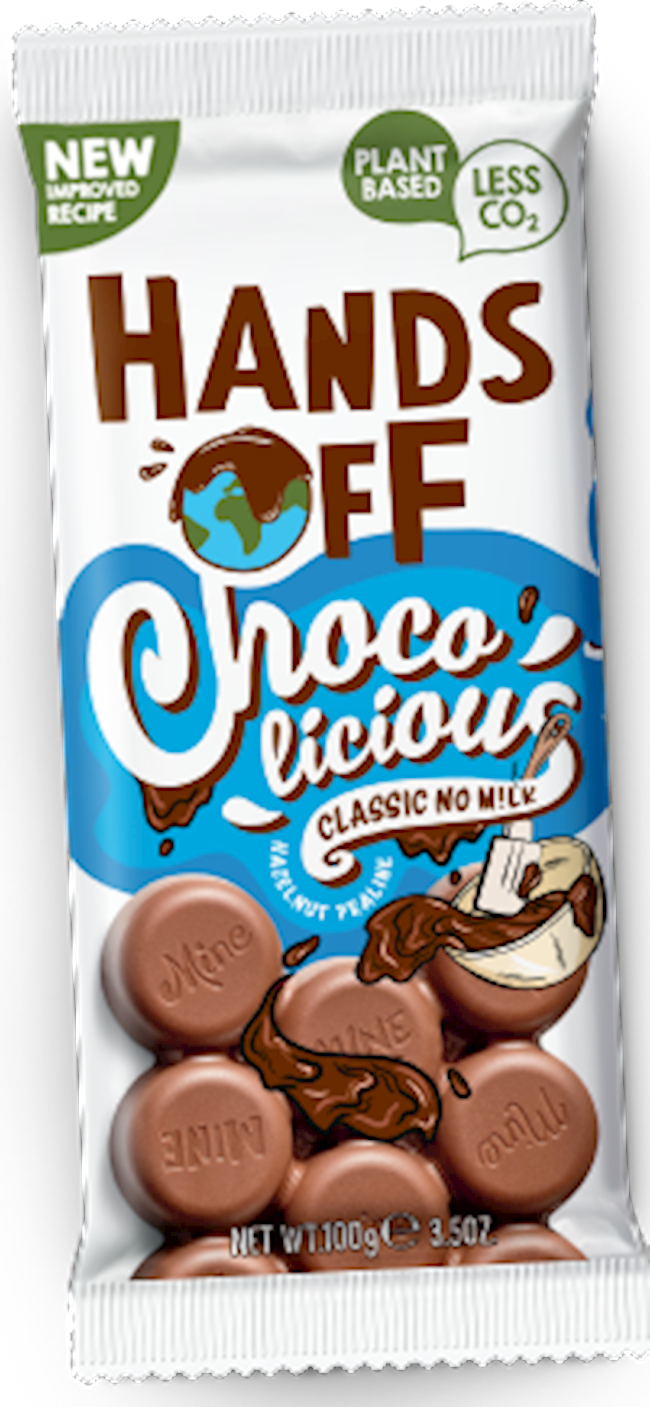 Hands Off Vegan Chocolicious Classic No M!Lk Bar 3.5 Oz. (100G)