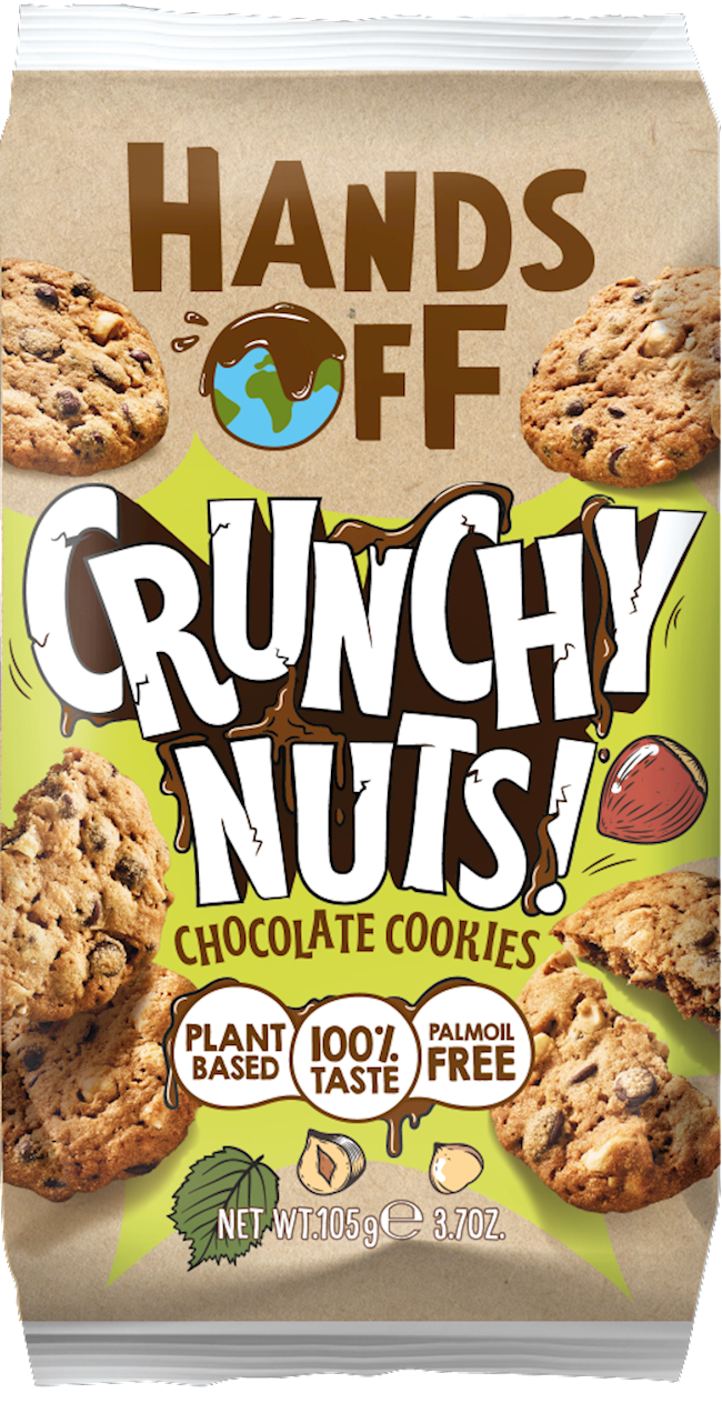 Hands Off Crunchy Nuts Chocolate Cookies 3.7 Oz (105G)