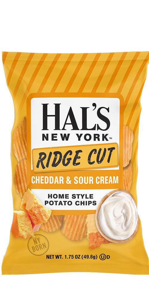 Hals Ny Chips Ridge 24/Small Cheddar & Sour Cream