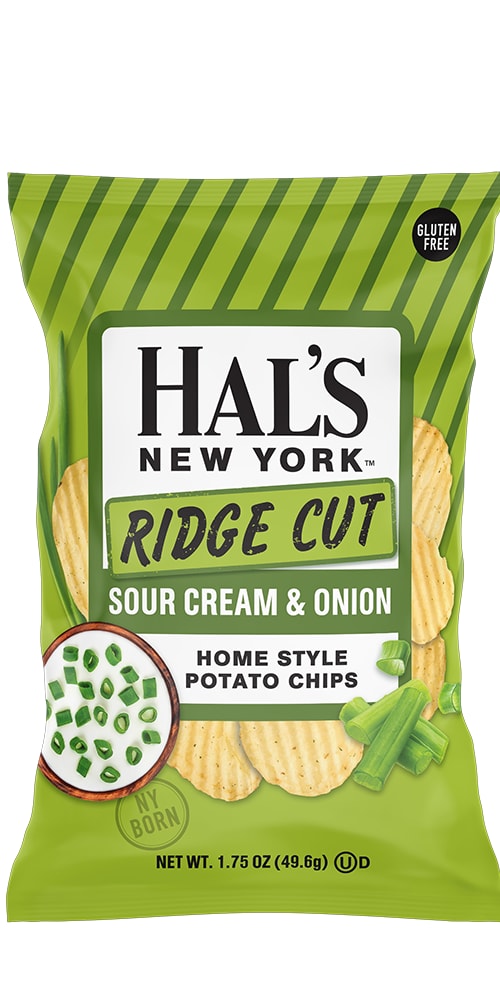 Hals Ny Chips Ridge 24/Small Sour Cream & Onion