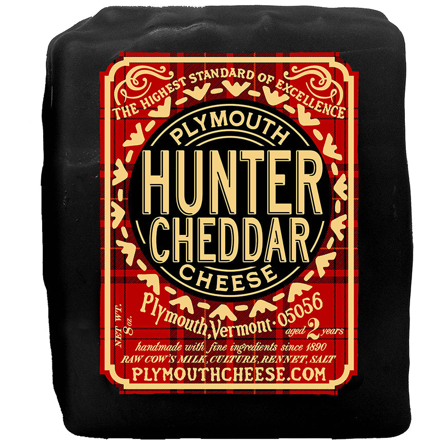 Plymouth Hunter Cheddar Black Cheese 8oz 12ct