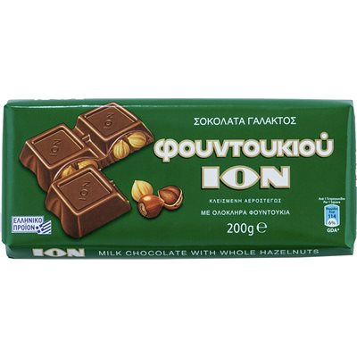 Wholesale Ion Chocolate With Hazelnuts 200G Bar- Bulk