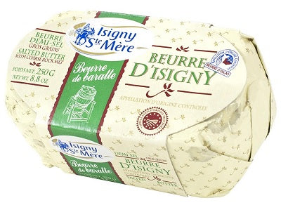 Wholesale Isigny Sainte Mere Churned Oval Butter Salted 250G- Bulk
