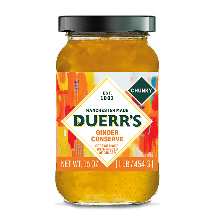 Wholesale Duerr's Ginger Conserve, Jar 16oz (454g)- Bulk