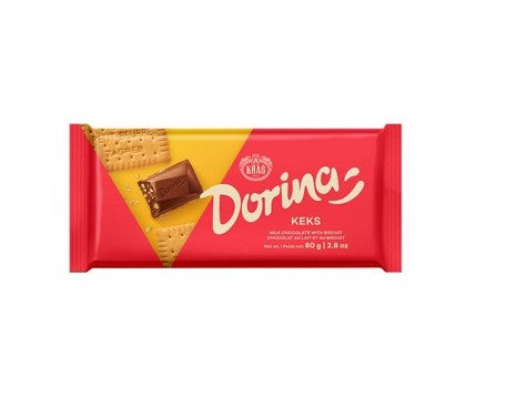 Wholesale Kras Dorina Chocolate with Biscuits 80 Gram- Bulk
