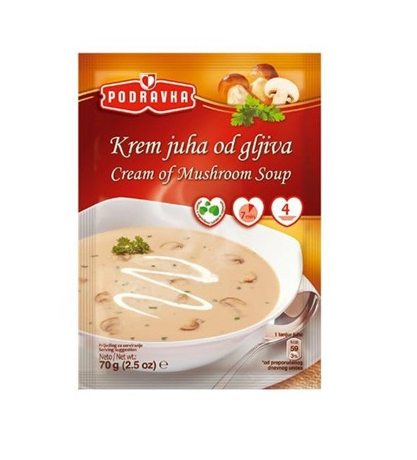 Wholesale Podravka Cream of Mushroom Soup 54 Gram-18 Ct Case Bulk