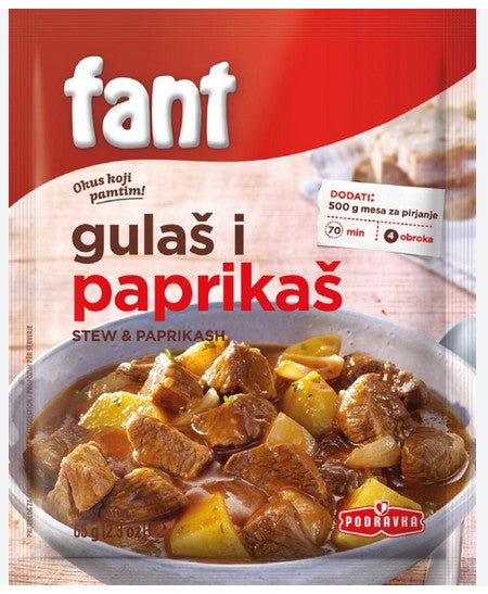 Wholesale Podravka Seasoning Mix for Stew & Paprikash 65 Gram- Bulk