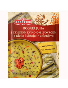 Wholesale Podravka Hearty Vegetable Soup with Red Quinoa 70 Gram- Bulk