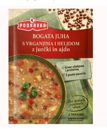 Wholesale Podravka Hearty Soup with Mushrooms and Buckwheat 70 Gram- Bulk