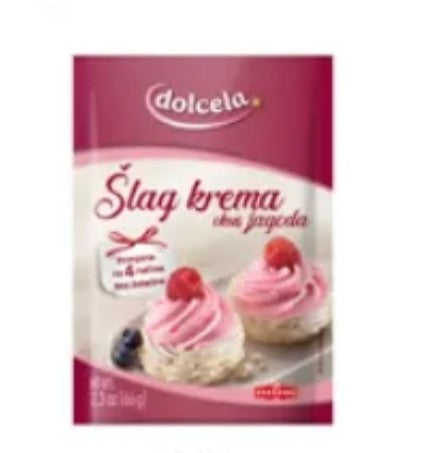 Wholesale Podravka Whipped Cream Powder Strawberry 66 Gram- Bulk