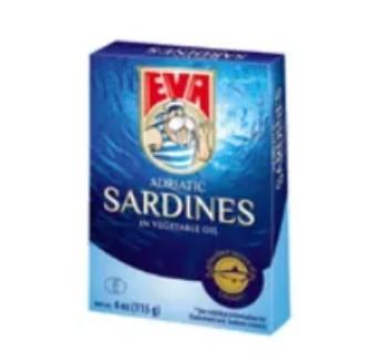 Podravka Eva Sardines in Vegetable Oil 4 OZ (100g)