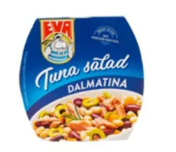 Wholesale Podravka Eva Tuna Salad Dalmatina -160 Gram- Bulk