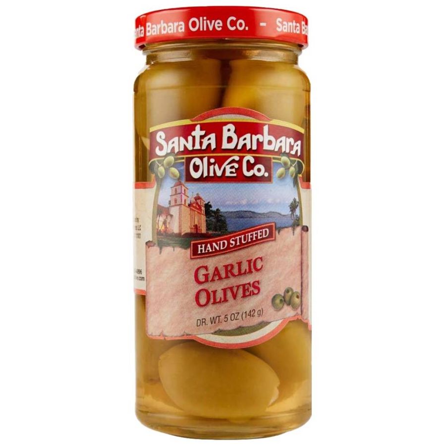 Wholesale Santa Barbara Olive Co. Garlic Stuffed Olives - 6 Pack (5oz Jars)- Bulk