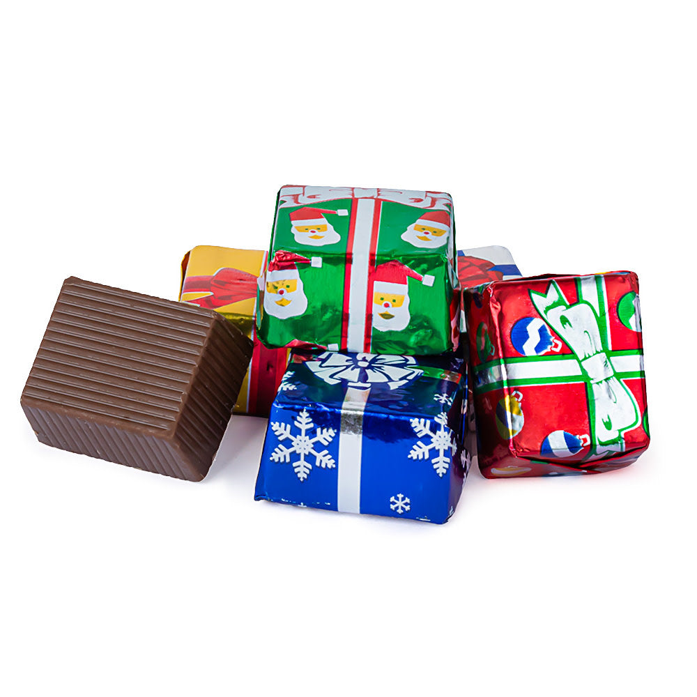 Wholesale Madelaine Milk Chocolate Foiled Christmas Presents-10.00lb Case Bulk