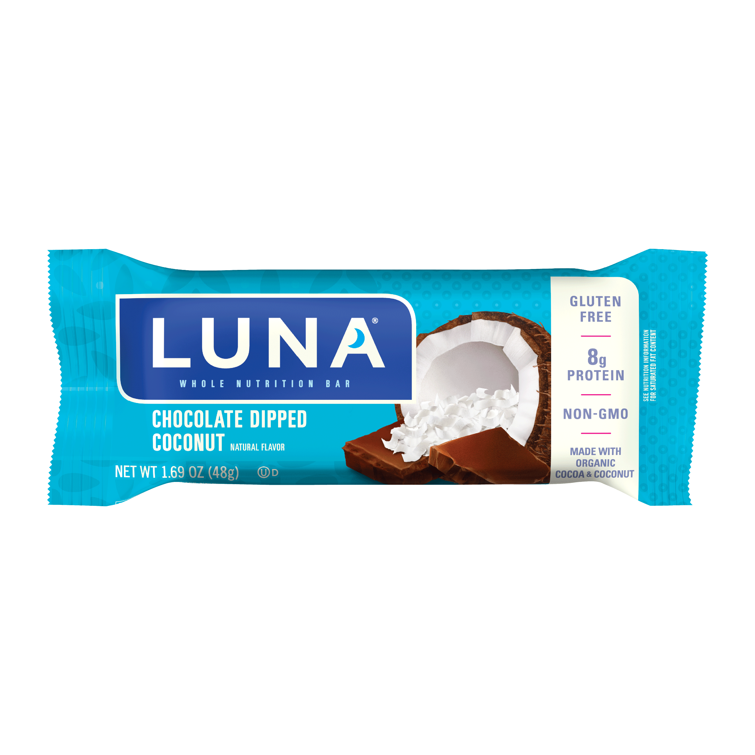 Luna Bar Chocolate Dipped Coconut 1.69 Oz Bar