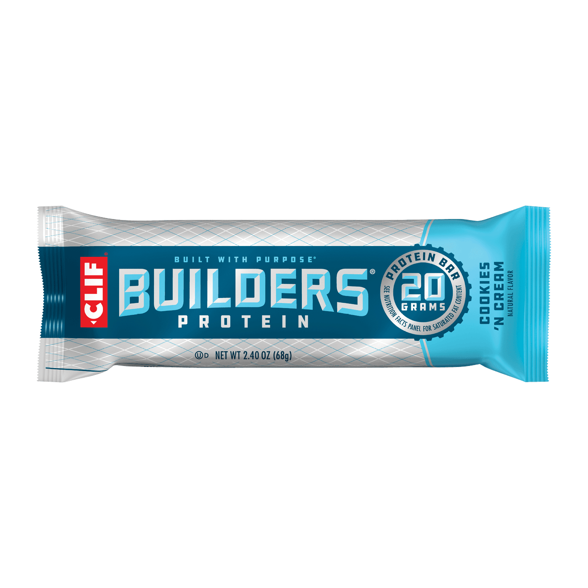 Clif Builder's Protein Cookies 'N Cream 2.4 Oz Bar