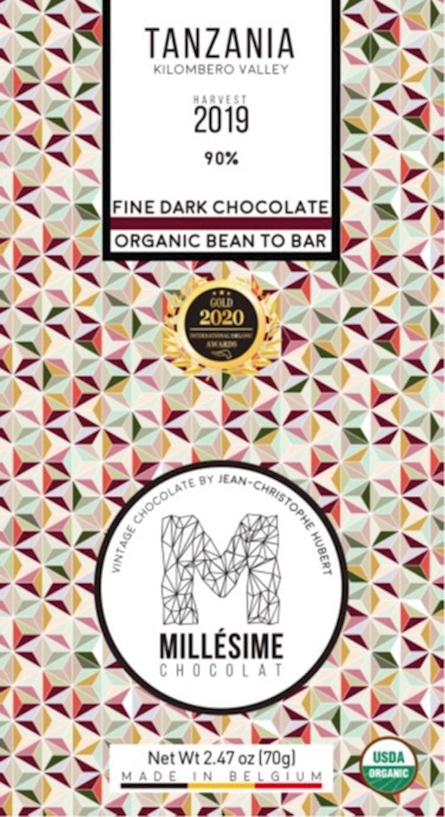 Millesime Tanzania- 90% Dark Chocolate Bar 2.47 Oz.