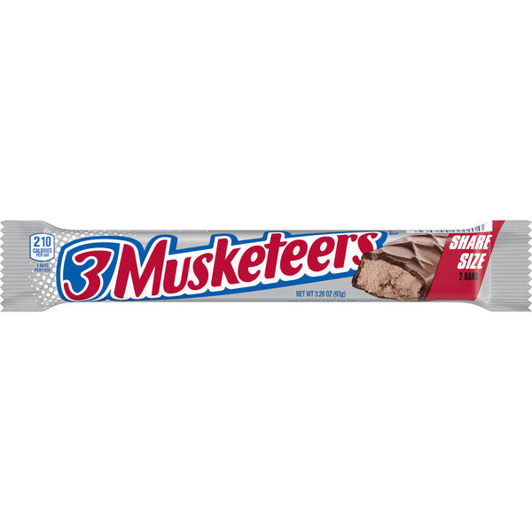 3 MUSKETEERS Chocolate Sharing Size Candy Bars 3.28oz 25ct