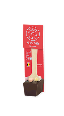 Wholesale Milk Spoon+ With Fluffy Marshmallows In Cello Bag In Display- Bulk