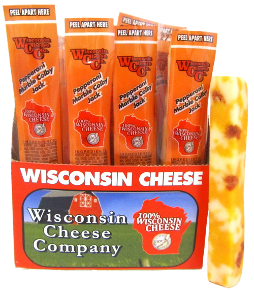 Wisconsin Cheese Stick Pepperoni Cheddar 1 Oz