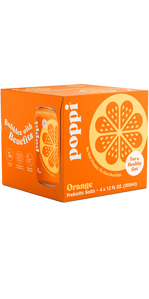 Wholesale Poppi Soda 6/4Pk 12Oz Orange-24 Ct Case Bulk