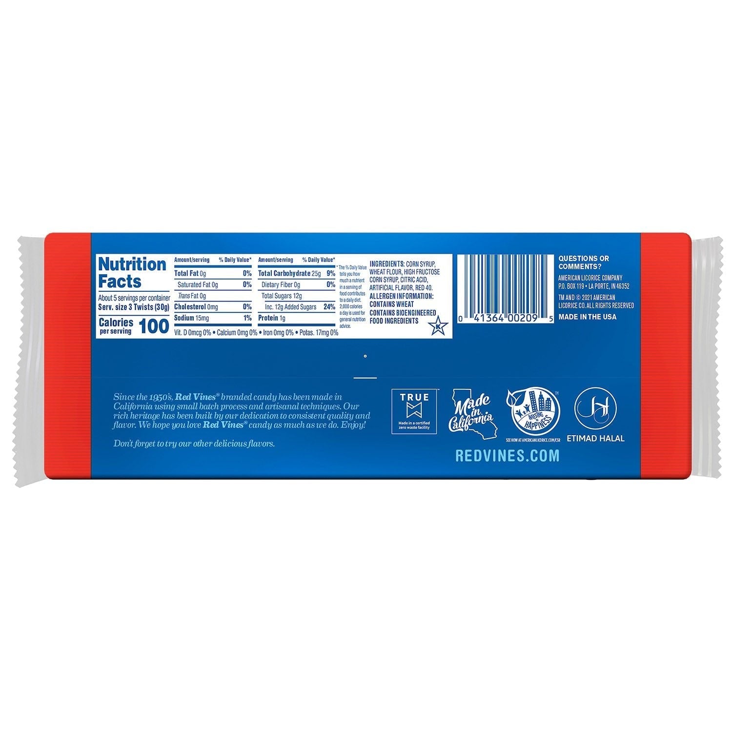 Red Vines Original Red® Chewy Licorice 5oz Trays