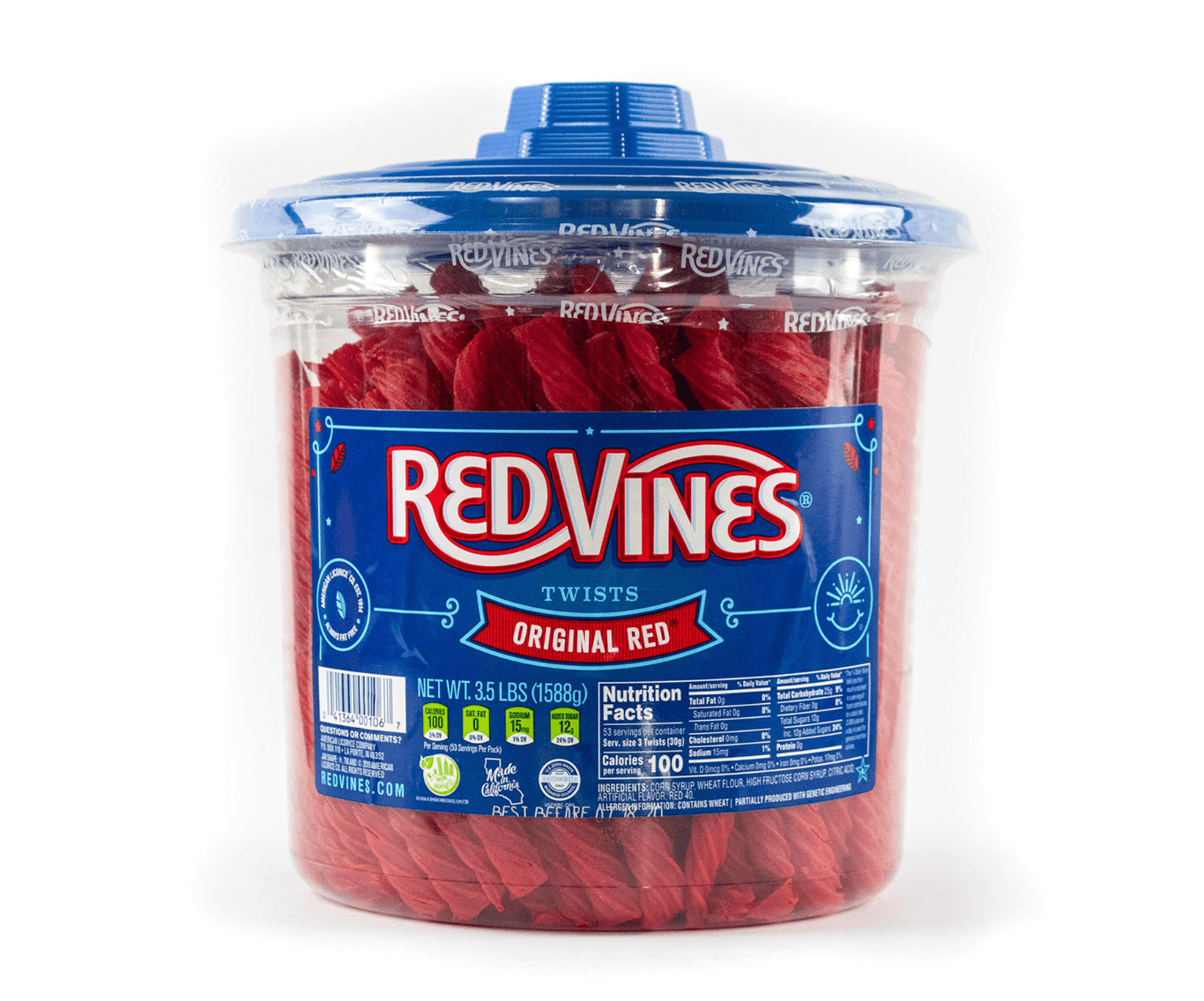 Red Vines Original Red® Chewy Licorice Twists 56oz (3.5lb)