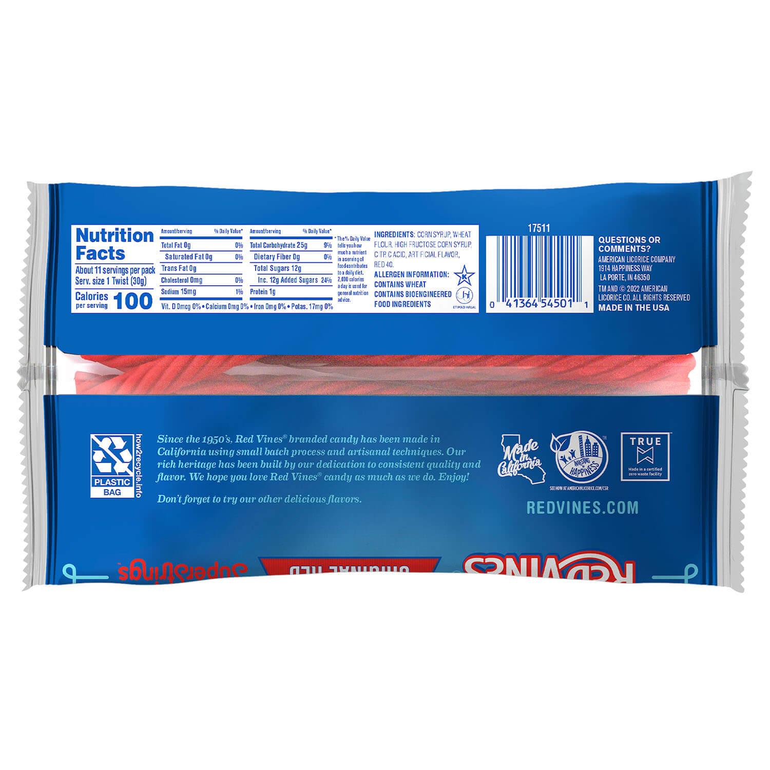 Wholesale Red Vines SuperStrings® Lay Down 12 oz Bag- Bulk