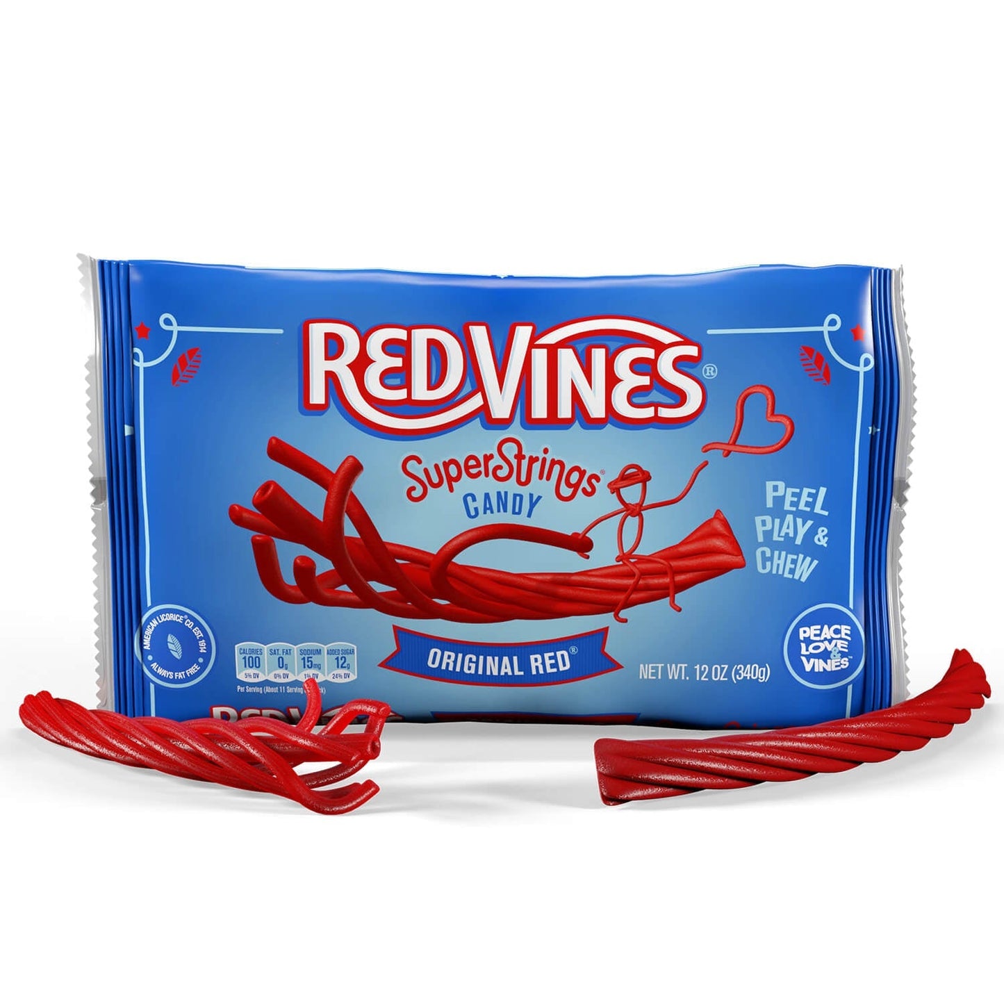 Wholesale Red Vines SuperStrings® Lay Down 12 oz Bag- Bulk