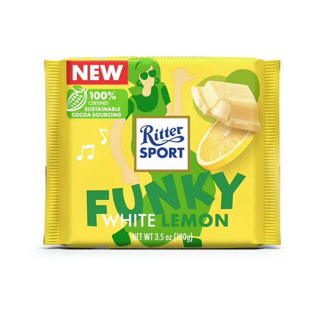 Ritter Funky White Lemon 3.5 Oz Bar